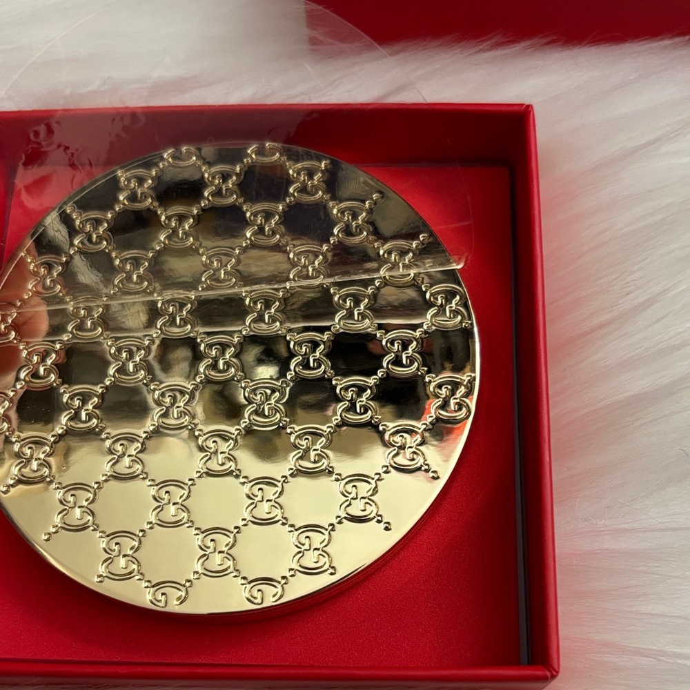 Gucci Red and Gold Double Sided Mirror w/box - Picture 3 of 4